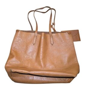 J. Crew Tan Leather Tote Bag